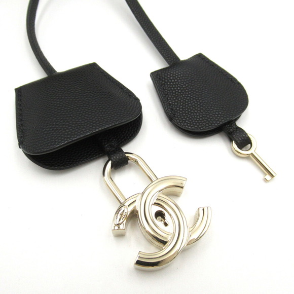 Chanel CC Filigree Vanity Chain Shoulder Bag Caviar Skin Beige/Black - Picture 6 of 8